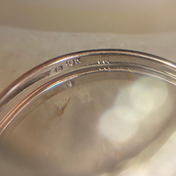 Do not share! Relisted  10k WG 8 Diamond wedding ring set 6.75 - Picture 4 of 8